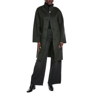 Tahari Womens  Sydney Long Wool-Blend Coat, Green